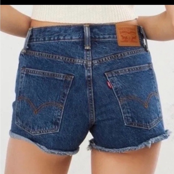 Levi's Pants - Levi’s 501 selvedge White Oak Cone denim raw hem button fly shorts 26